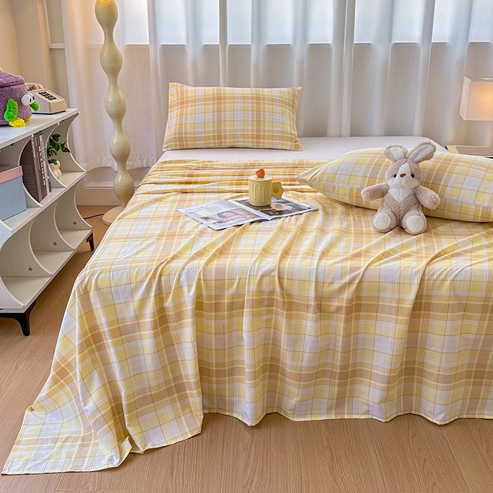 91家纺网 家纺一手货源 找家纺 雨彤家纺 2025新款A类母婴级软糯糯云朵水洗棉床单 希格文