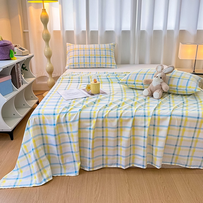 91家纺网 家纺一手货源 找家纺 雨彤家纺 2025新款A类母婴级软糯糯云朵水洗棉床单 格心生活