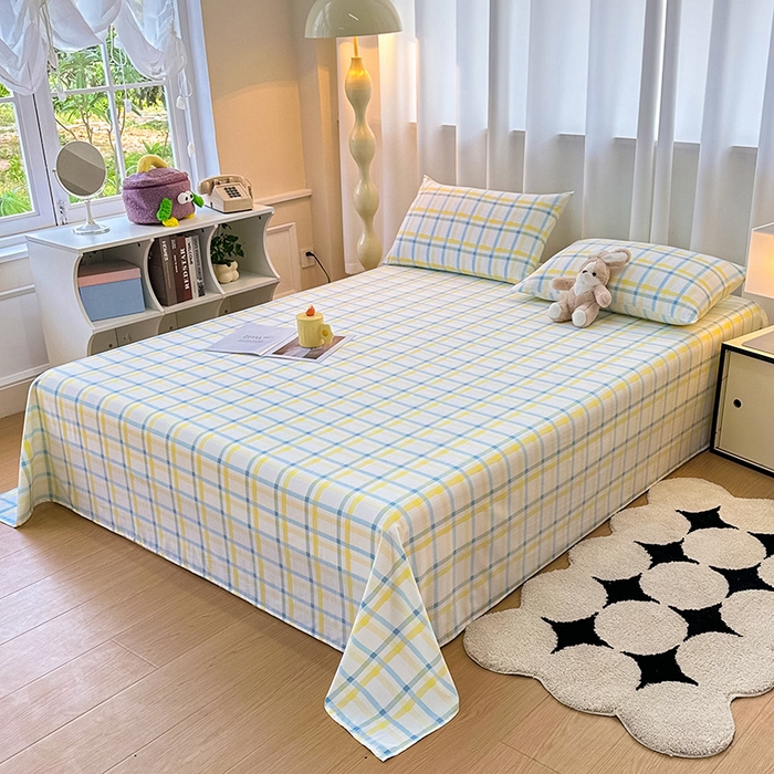 91家纺网 家纺一手货源 找家纺 雨彤家纺 2025新款A类母婴级软糯糯云朵水洗棉床单 格心生活