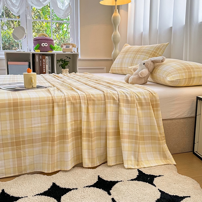 91家纺网 家纺一手货源 找家纺 雨彤家纺 2025新款A类母婴级软糯糯云朵水洗棉床单 希格文