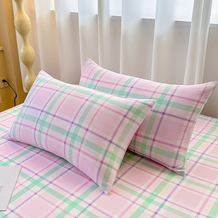 91家纺网 家纺一手货源 找家纺 雨彤家纺 2025新款A类母婴级软糯糯云朵水洗棉床单 百川-红