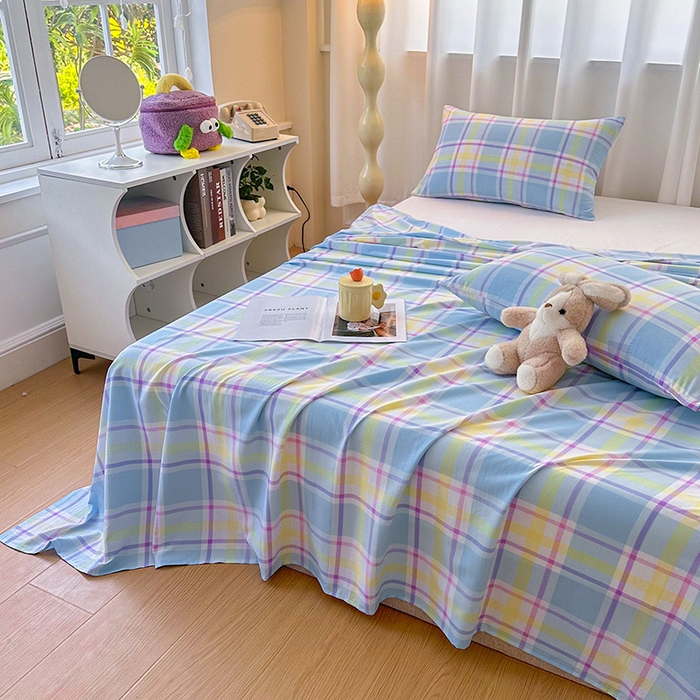 91家纺网 家纺一手货源 找家纺 雨彤家纺 2025新款A类母婴级软糯糯云朵水洗棉床单 弗罗格