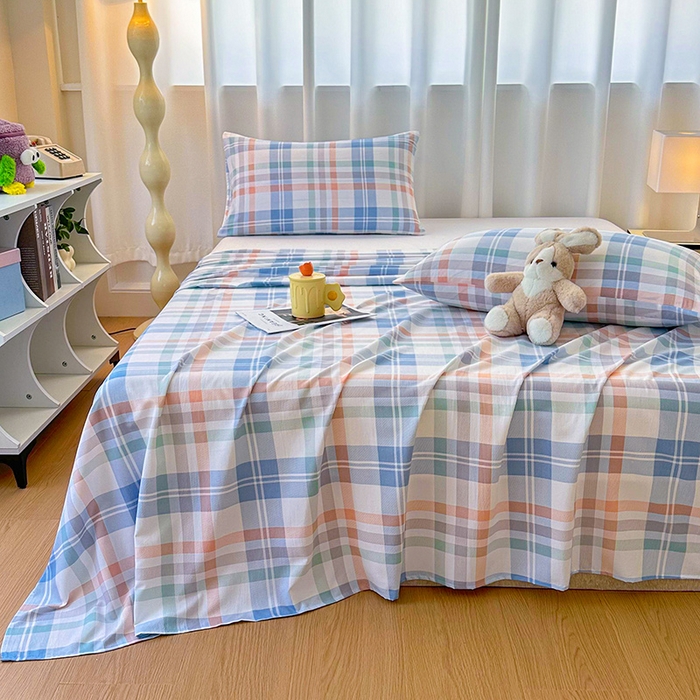 91家纺网 家纺一手货源 找家纺 雨彤家纺 2025新款A类母婴级软糯糯云朵水洗棉床单 索尔