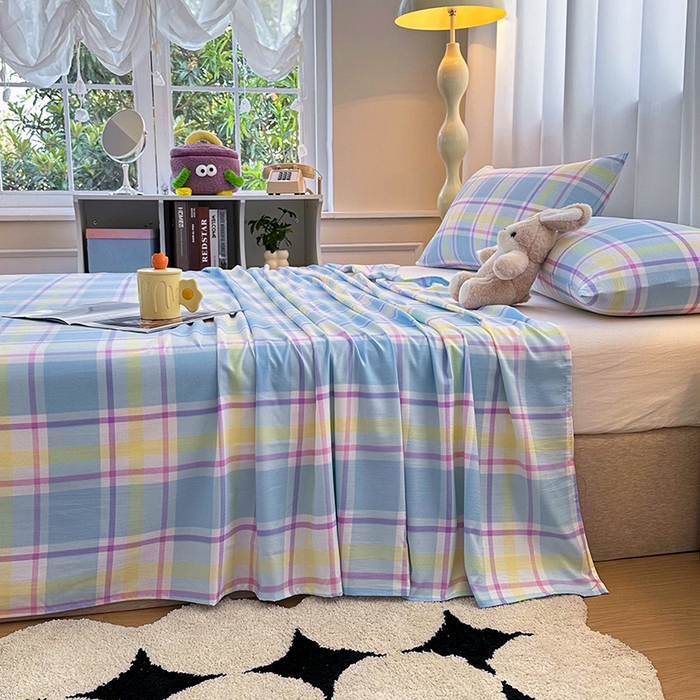 91家纺网 家纺一手货源 找家纺 雨彤家纺 2025新款A类母婴级软糯糯云朵水洗棉床单 弗罗格