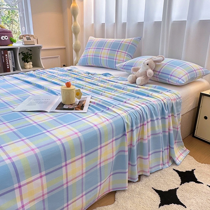 91家纺网 家纺一手货源 找家纺 雨彤家纺 2025新款A类母婴级软糯糯云朵水洗棉床单 弗罗格