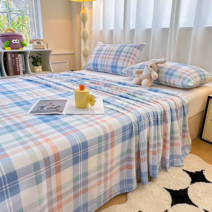 91家纺网 家纺一手货源 找家纺 雨彤家纺 2025新款A类母婴级软糯糯云朵水洗棉床单 索尔