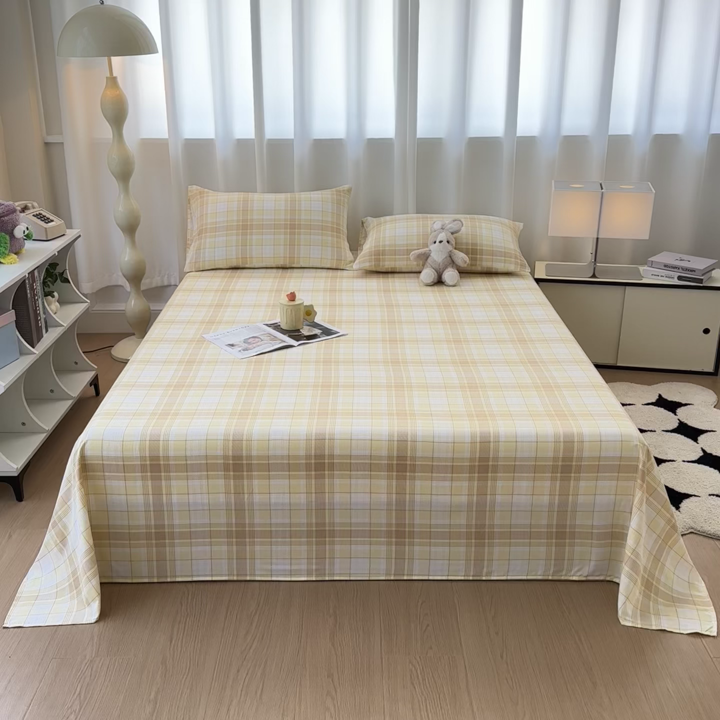 91家纺网 家纺一手货源 找家纺 雨彤家纺 2025新款A类母婴级软糯糯云朵水洗棉床单 希格文