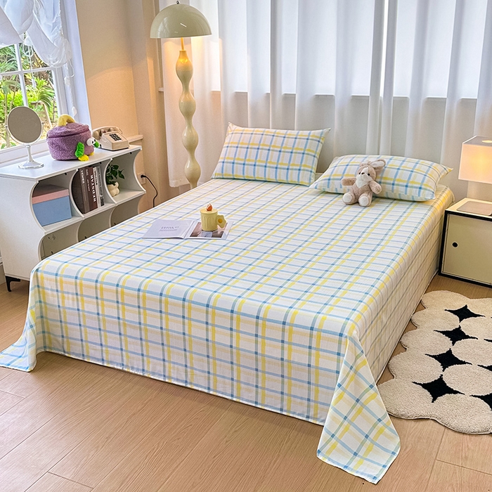 91家纺网 家纺一手货源 找家纺 雨彤家纺 2025新款A类母婴级软糯糯云朵水洗棉床单 格心生活