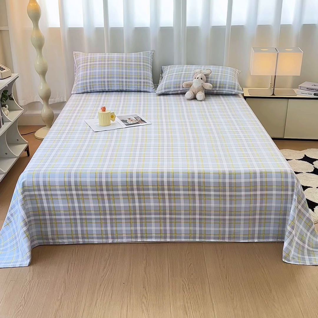 91家纺网 家纺一手货源 找家纺 雨彤家纺 2025新款A类母婴级软糯糯云朵水洗棉床单 芙兰仕