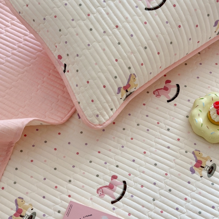 91家纺网 家纺一手货源 找家纺 （总）琳可家居 2025新款13070印花款双面全棉全棉床盖