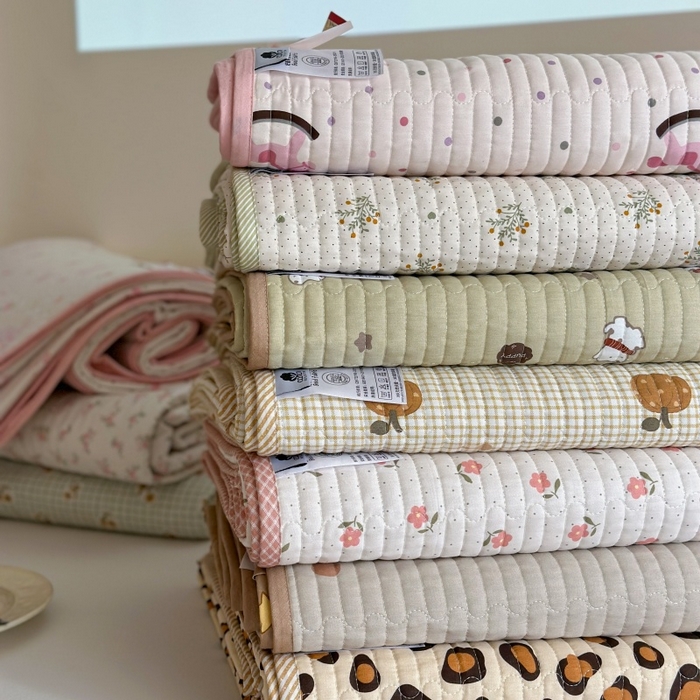 91家纺网 家纺一手货源 找家纺 琳可家居 2025新款13070印花款双面全棉全棉床盖 组合图仅供参考