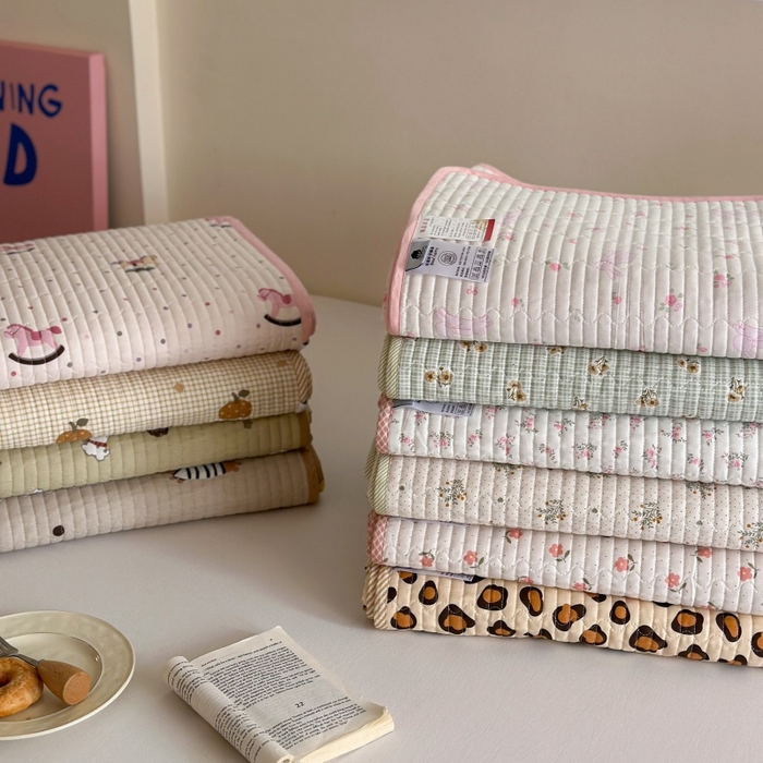 91家纺网 家纺一手货源 找家纺 琳可家居 2025新款13070印花款双面全棉全棉床盖 组合图仅供参考