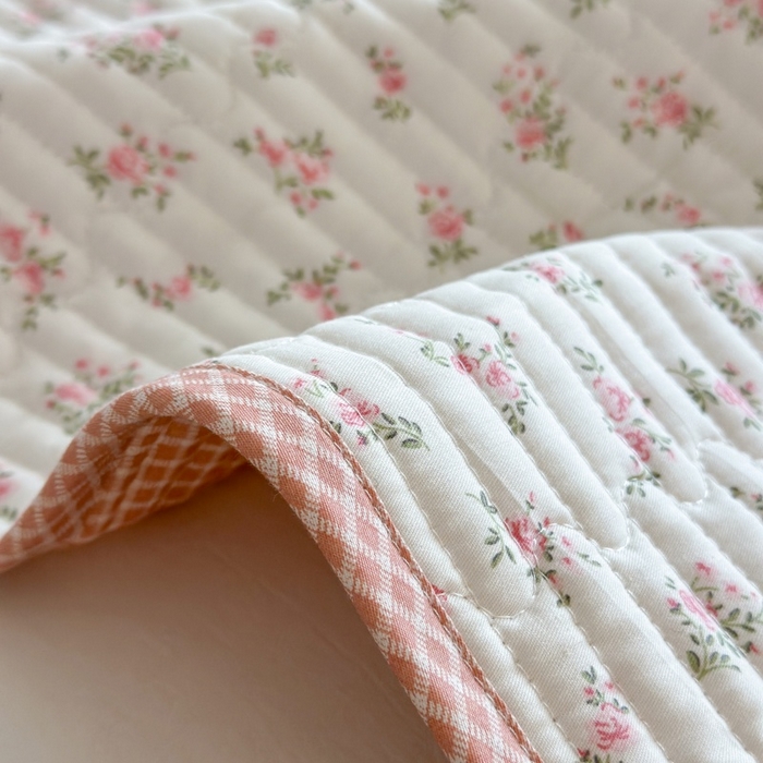 91家纺网 家纺一手货源 找家纺 琳可家居 2025新款13070印花款双面全棉全棉床盖 兰馨