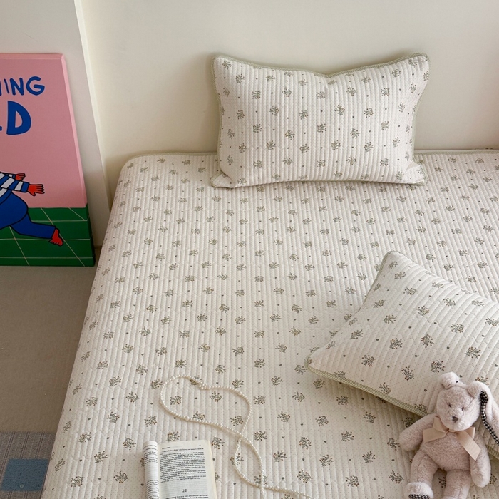 91家纺网 家纺一手货源 找家纺 琳可家居 2025新款13070印花款双面全棉全棉床盖 素韵