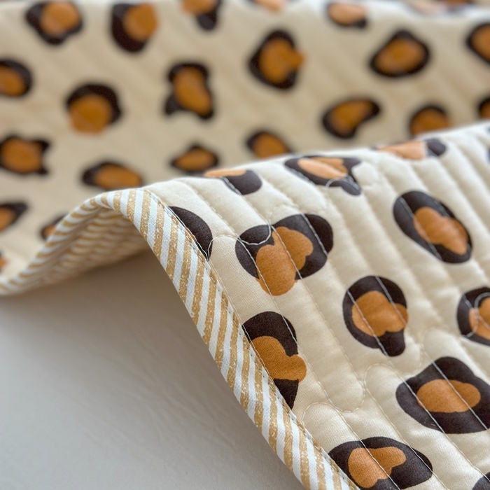 91家纺网 家纺一手货源 找家纺 琳可家居 2025新款13070印花款双面全棉全棉床盖 豹纹