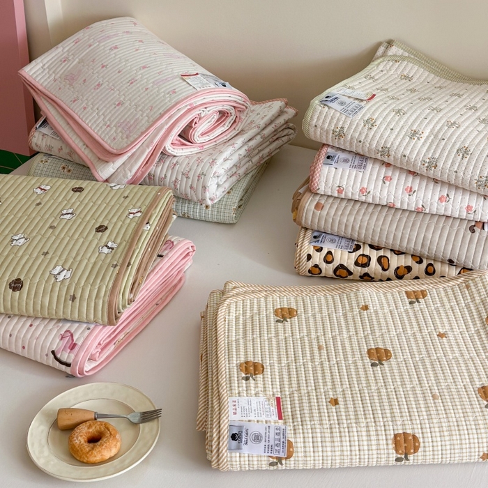 91家纺网 家纺一手货源 找家纺 琳可家居 2025新款13070印花款双面全棉全棉床盖 组合图仅供参考