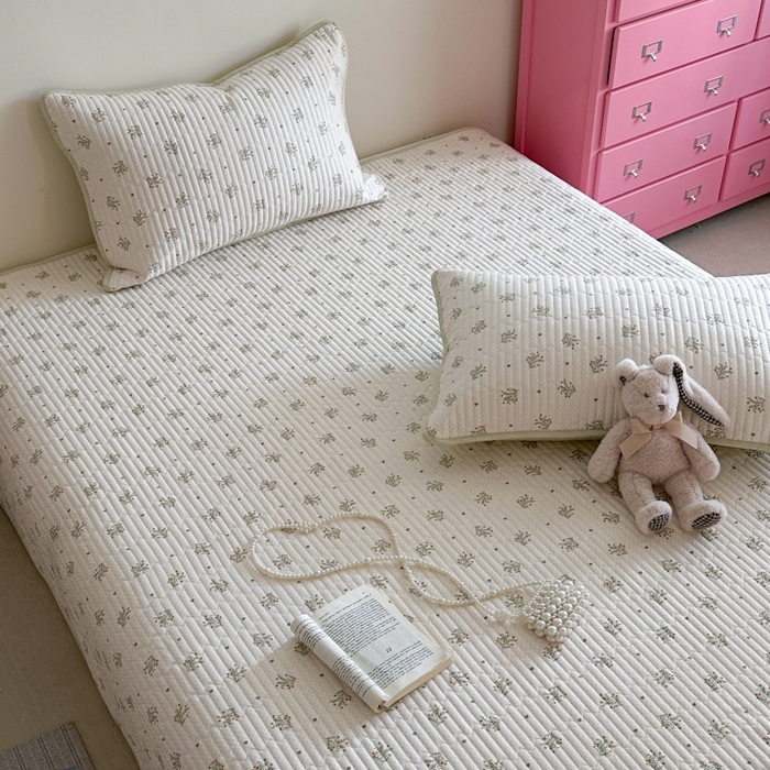 91家纺网 家纺一手货源 找家纺 琳可家居 2025新款13070印花款双面全棉全棉床盖 素韵