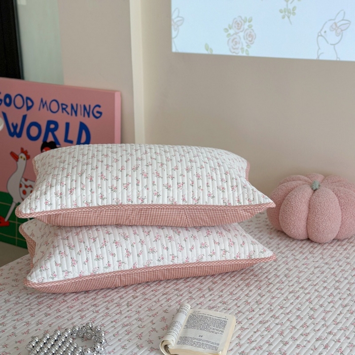 91家纺网 家纺一手货源 找家纺 琳可家居 2025新款13070印花款双面全棉全棉床盖 兰馨