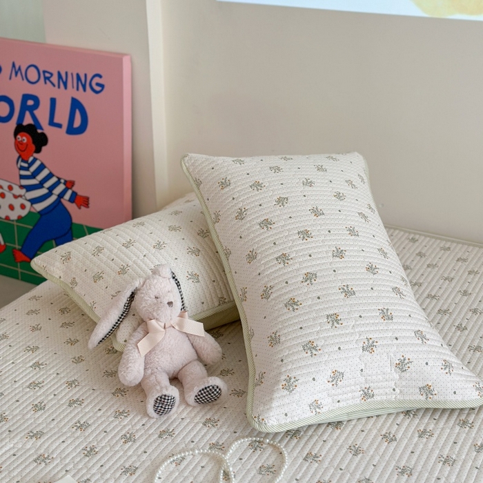 91家纺网 家纺一手货源 找家纺 琳可家居 2025新款13070印花款双面全棉全棉床盖 素韵