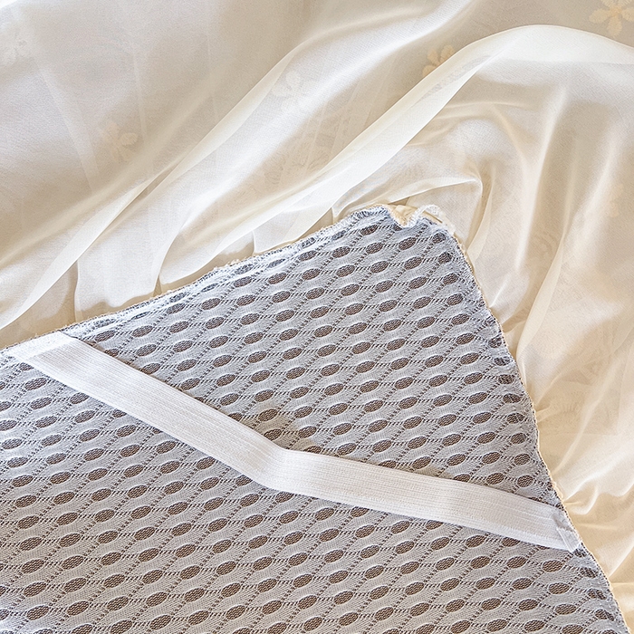 91家纺网 家纺一手货源 找家纺 （总）网红馆（ck家纺） 2025新款提花冰丝席床裙款凉席席子三件套-叶璃