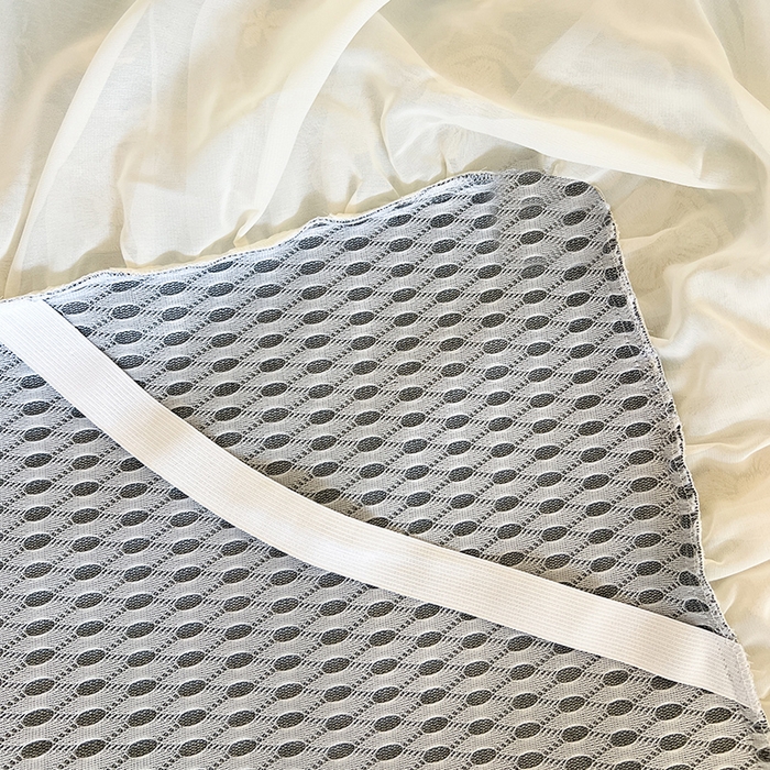 91家纺网 家纺一手货源 找家纺 网红馆（ck家纺） 2025新款提花冰丝席床裙款凉席席子三件套-叶璃 叶璃-蓝