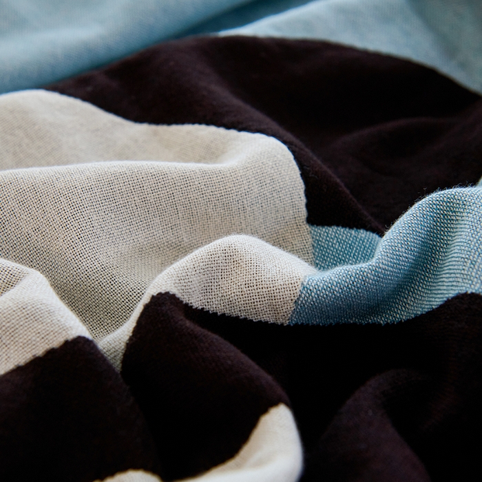 91家纺网 家纺一手货源 找家纺 悦然毛巾被 2025新款A类全棉纯棉四层纱布浴巾 功夫熊 75x160cm