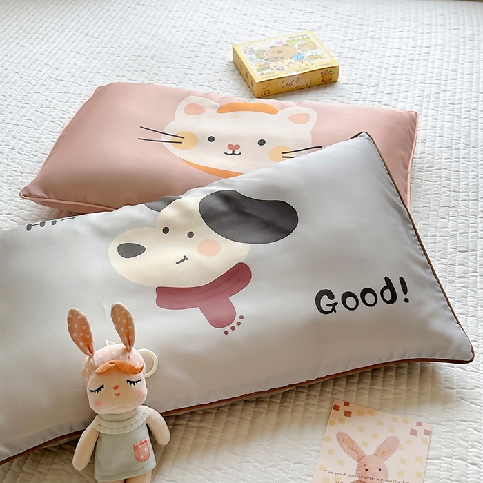 91家纺网 家纺一手货源 找家纺 百寐 2025新款A类母婴级60s天丝大版卡通数码印花儿童枕套 组合图仅供展示