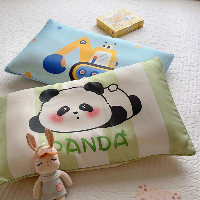 91家纺网 家纺一手货源 找家纺 百寐 2025新款A类母婴级60s天丝大版卡通数码印花儿童枕套 组合图仅供展示