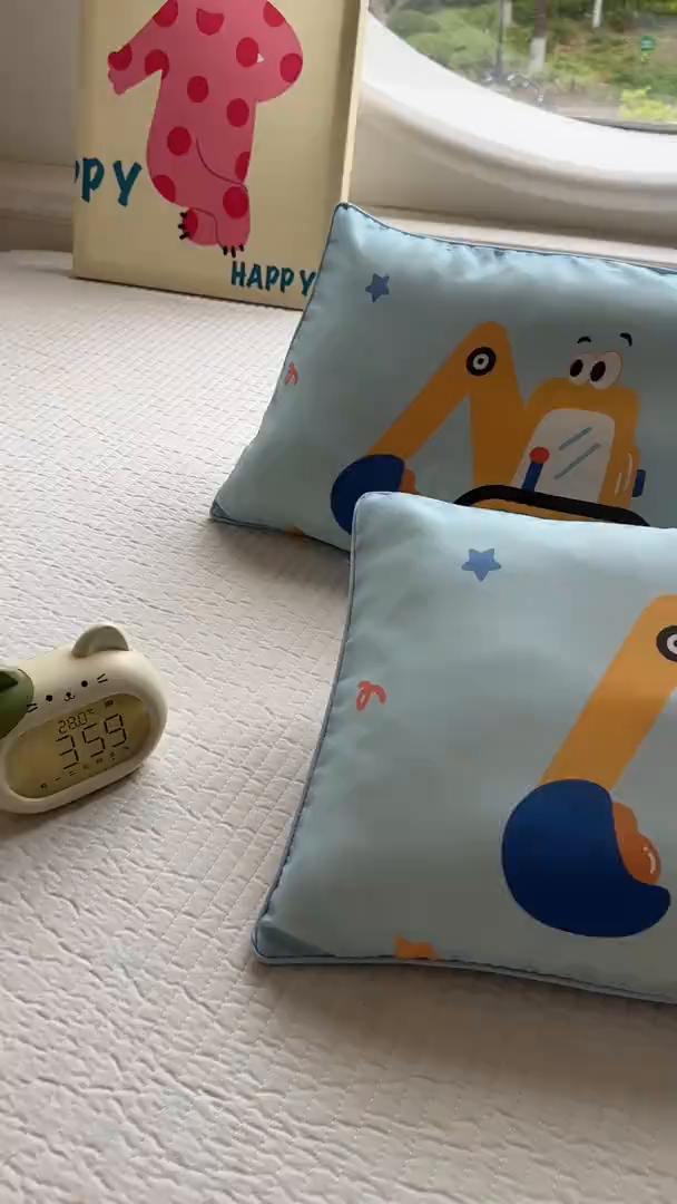 91家纺网 家纺一手货源 找家纺 （总）百寐 2025新款A类母婴级60s天丝大版卡通数码印花儿童枕套