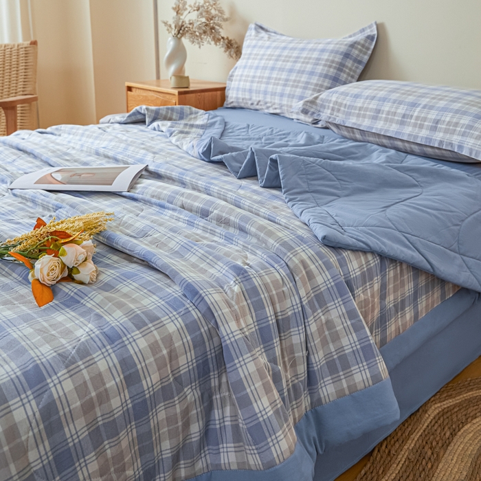 91家纺网 家纺一手货源 找家纺 （总）2025新款A类色织新疆棉抗菌夏被棉花被