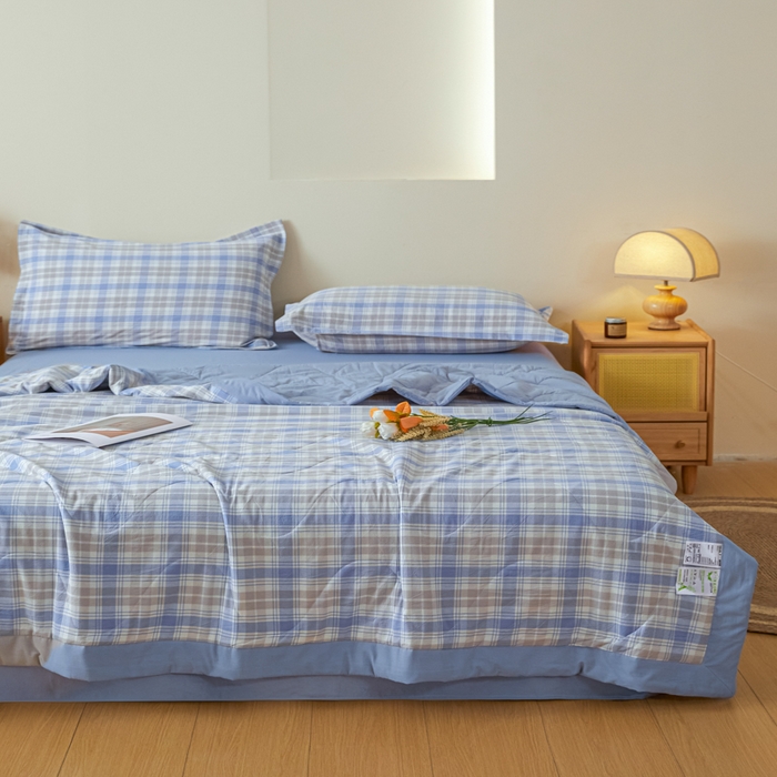 91家纺网 家纺一手货源 找家纺 （总）2025新款A类色织新疆棉抗菌夏被棉花被