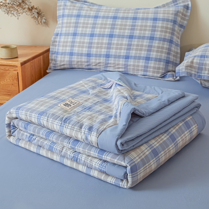 91家纺网 家纺一手货源 找家纺 （总）2025新款A类色织新疆棉抗菌夏被棉花被