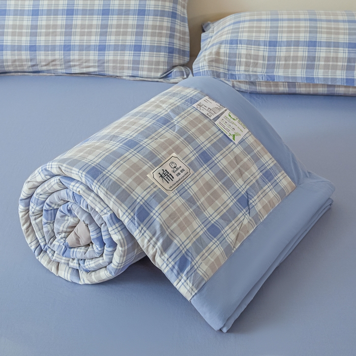 91家纺网 家纺一手货源 找家纺 （总）2025新款A类色织新疆棉抗菌夏被棉花被