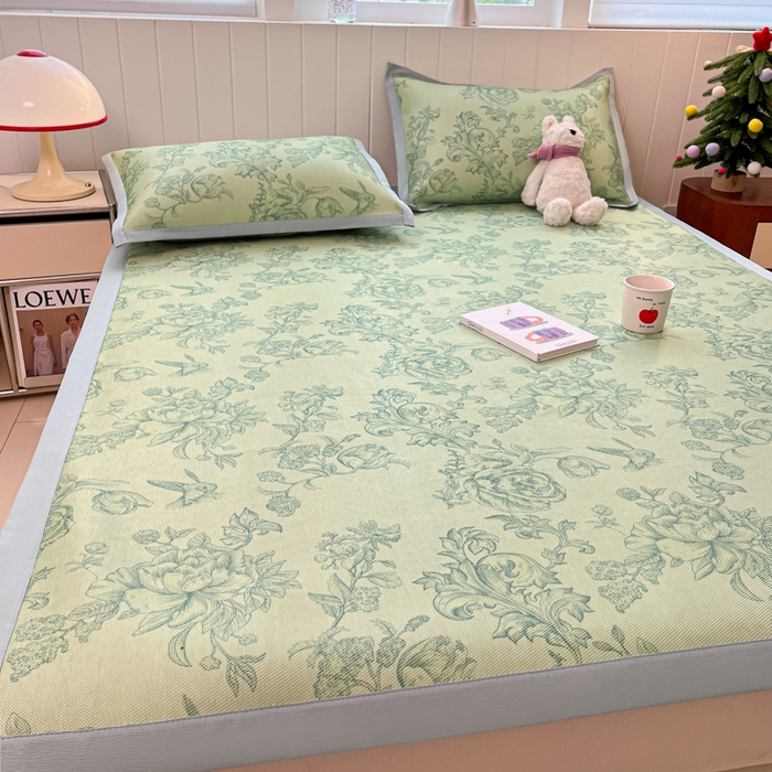 91家纺网 家纺一手货源 找家纺 安哆啦家纺 2025新款A类印花冰藤凉席针织棉牛奶丝夏被夏凉被空调被四件套 绿野仙踪