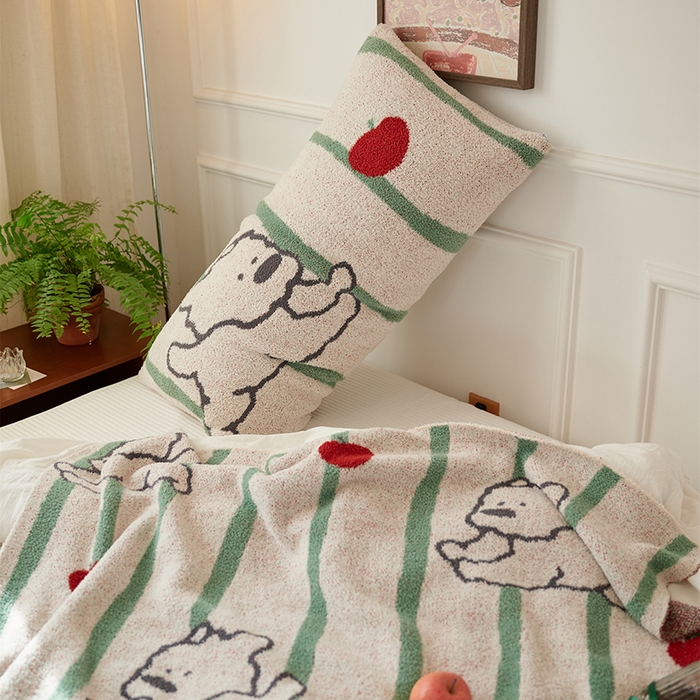 91家纺网 家纺一手货源 找家纺 （总）暖绵绵2025新款半边绒涤纶混纺毯子抱枕套