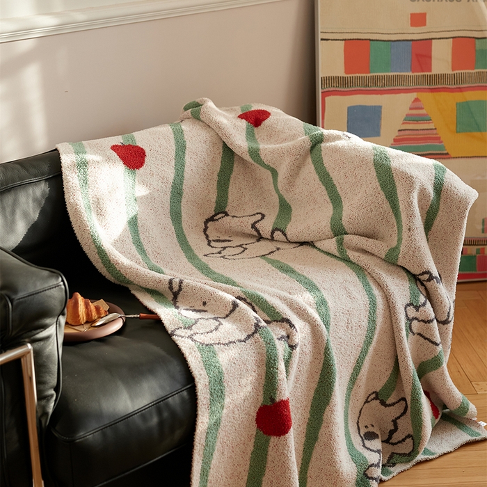 91家纺网 家纺一手货源 找家纺 （总）暖绵绵2025新款半边绒涤纶混纺毯子抱枕套