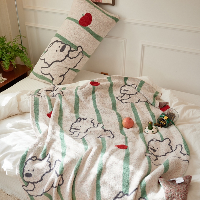 91家纺网 家纺一手货源 找家纺 （总）暖绵绵2025新款半边绒涤纶混纺毯子抱枕套