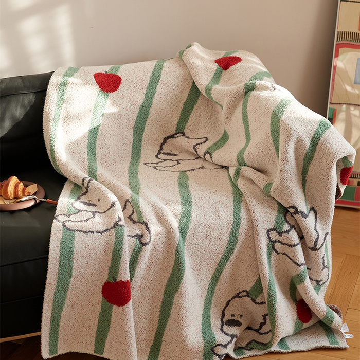 91家纺网 家纺一手货源 找家纺 （总）暖绵绵2025新款半边绒涤纶混纺毯子抱枕套