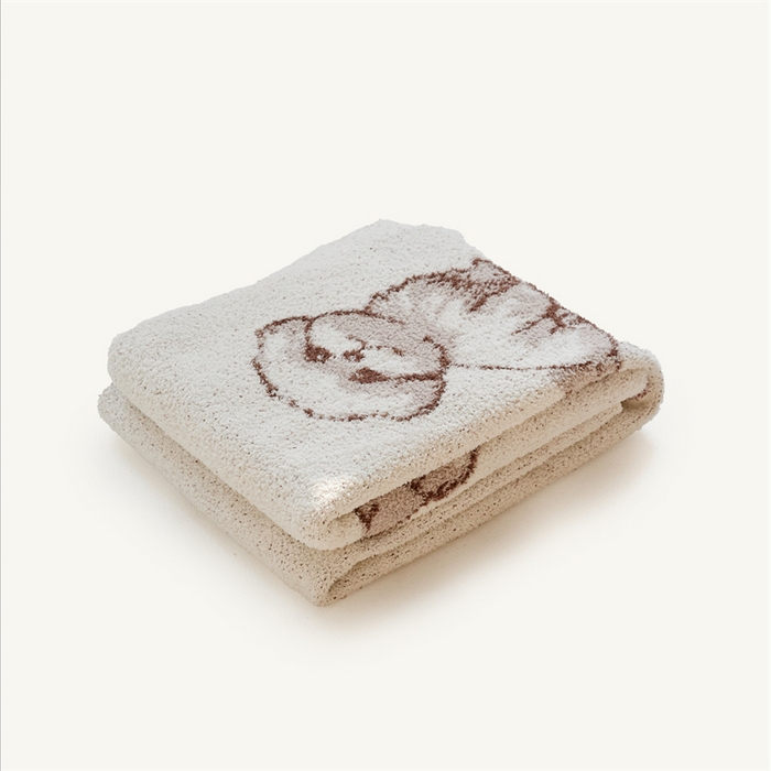 91家纺网 家纺一手货源 找家纺 暖绵绵2025新款半边绒涤纶混纺毯子抱枕套 波蒂