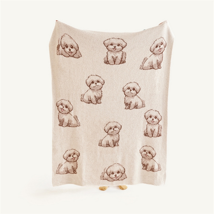 91家纺网 家纺一手货源 找家纺 暖绵绵2025新款半边绒涤纶混纺毯子抱枕套 波蒂