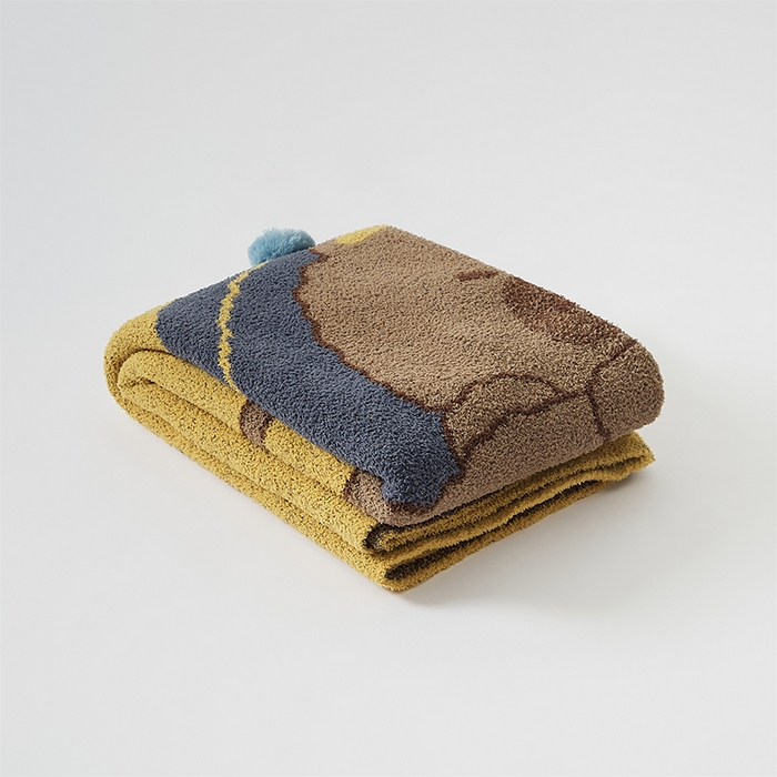 91家纺网 家纺一手货源 找家纺 暖绵绵2025新款半边绒涤纶混纺毯子抱枕套 布维德