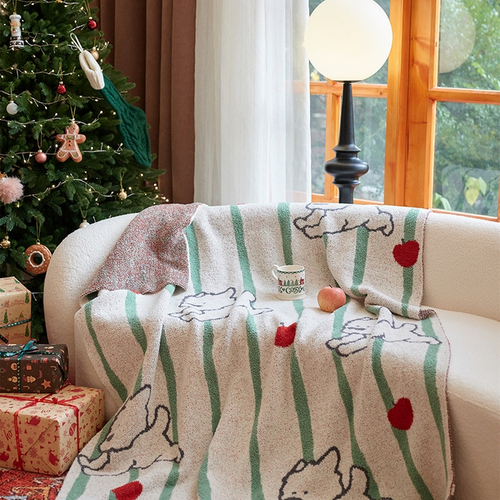 91家纺网 家纺一手货源 找家纺 暖绵绵2025新款半边绒涤纶混纺毯子抱枕套 西卡瑞克