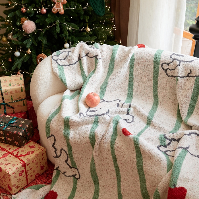 91家纺网 家纺一手货源 找家纺 暖绵绵2025新款半边绒涤纶混纺毯子抱枕套 西卡瑞克