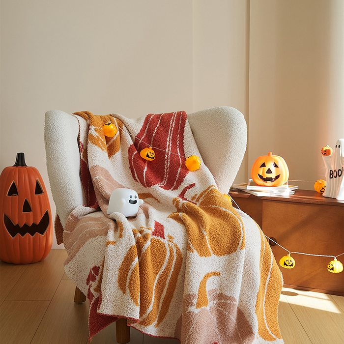 暖绵绵2025新款半边绒涤纶混纺毯子抱枕套 塔吉尔