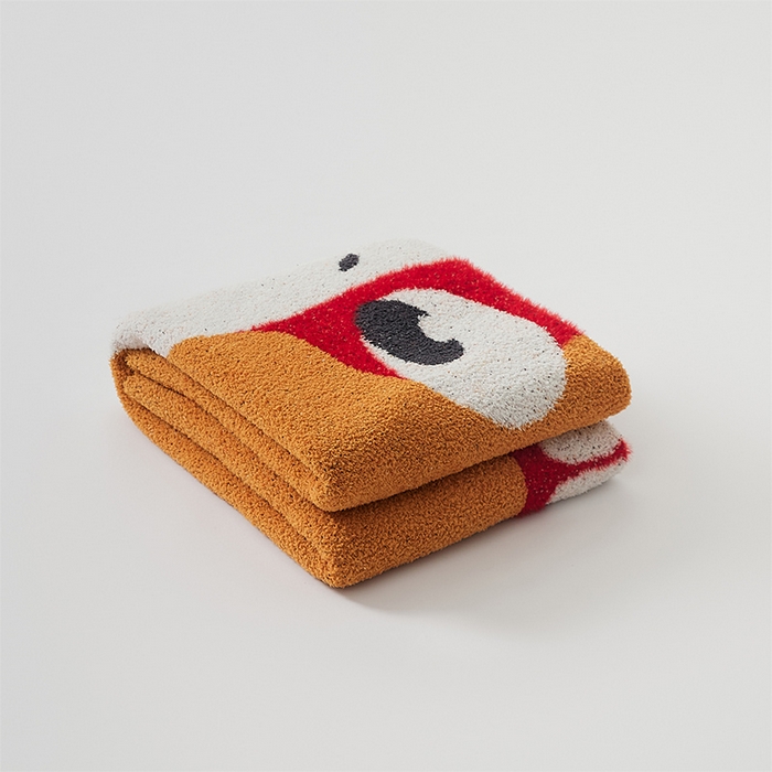 91家纺网 家纺一手货源 找家纺 暖绵绵2025新款半边绒涤纶混纺毯子抱枕套 依维亚