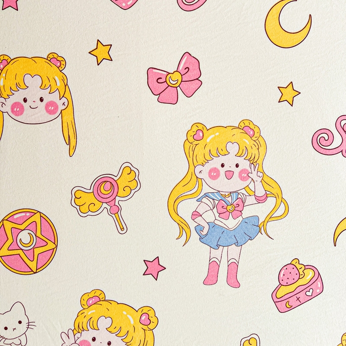 91家纺网 家纺一手货源 找家纺 罗亿家纺 2025新款卡通水洗云朵棉110g单床笠 美少女