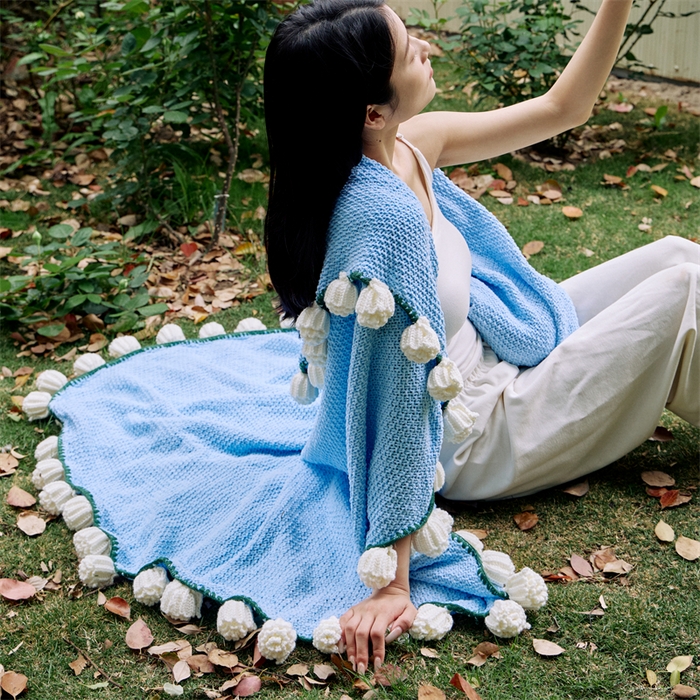 91家纺网 家纺一手货源 找家纺 暖绵绵家纺 2025春夏新款玫瑰花束毯多功能盖毯花束毯子 玫瑰花毯子毛毯毯子-桑薇