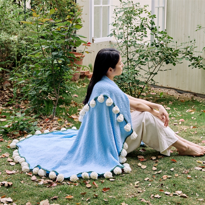 91家纺网 家纺一手货源 找家纺 暖绵绵家纺 2025春夏新款玫瑰花束毯多功能盖毯花束毯子 玫瑰花毯子毛毯毯子-桑薇