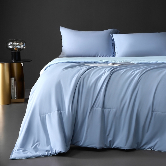 朵美2025新款恒温深睡夏被含精致礼品袋 马卡龙-谷蓝