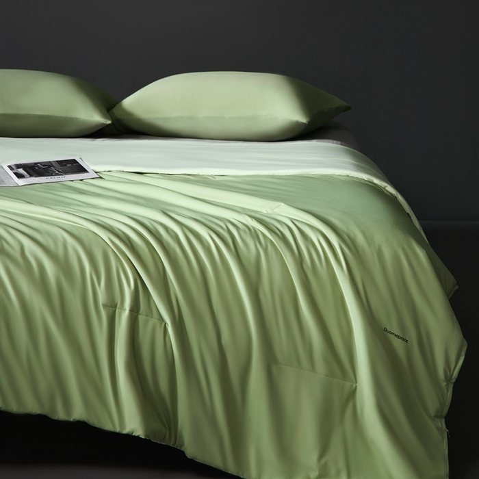 91家纺网 家纺一手货源 找家纺 朵美2025新款恒温深睡夏被含精致礼品袋 马卡龙-柳绿